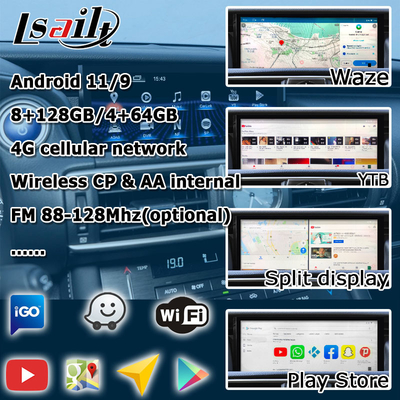10.25 pulgadas Android 8+128 Carplay Android Actualización automática de la pantalla HDMI Para Lexus IS200t IS350 IS300