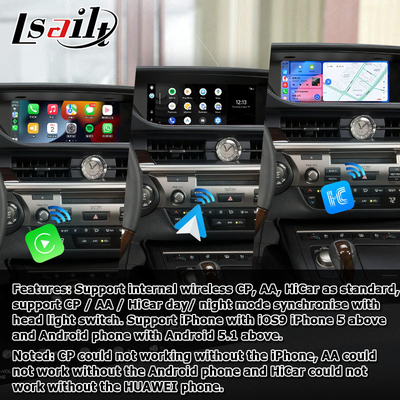 ES300h ES250 ES350 Lexus Actualización de la pantalla de Android Carplay Android Auto Dash Cam 10.25 " Lsailt