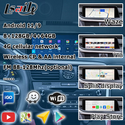 Android 8+128GB Lsailt Lexus Android carplay Android auto Pantalla para RX350 RX450h RX300 Procesador de 2.0Ghz