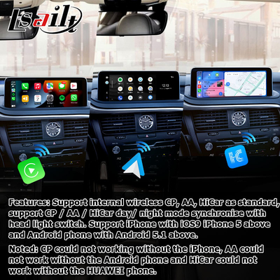 HD 12.3 pulgadas actualización de la pantalla de Android para Lexus RX350 RX450h Lsailt Android Auto Carplay