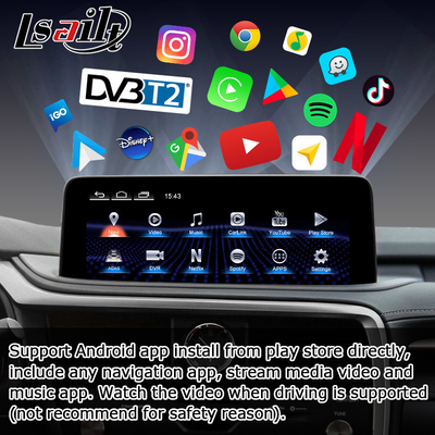 HD 12.3 pulgadas actualización de la pantalla de Android para Lexus RX350 RX450h Lsailt Android Auto Carplay