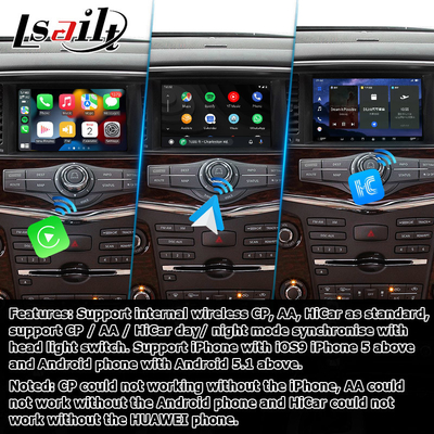 Nissan Patrol Y62 Armada Base Qualcomm Navegación de coches Caja de carplay Dispositivo de navegación GPS