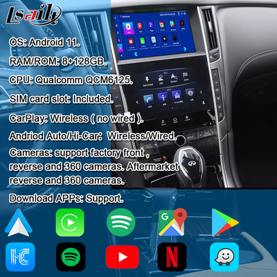 Modulo de infoentretenimiento Android para Infiniti Q50 Q60 2014-2020 Interfaz CarPlay, caja de navegación Android