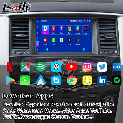 Lsailt 8G Interfaz multimedia Android para Nissan Patrol 2020-2023 Google Map, CarPlay, caja de navegación Android, YouTube