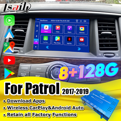 Módulo de infoentretenimiento inteligente Lsailt para sistemas de integración multimedia en el automóvil Nissan Patrol 2017-2019 incluido CarPlay