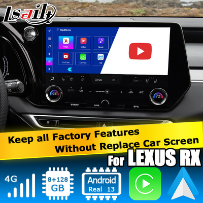 Interfaz de video de Lexus RX 2023 Android 11 impulsada por Qualcomm RX350h RX500h RX350 RX450h+