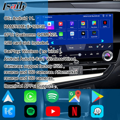 Interfaz de video de Lexus para Lexus NX260 NX350H LX RX ES Interfaz de infoentretenimiento incluido YouTube, NetFlix