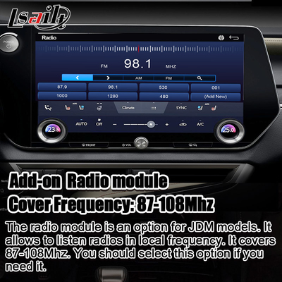 Interfaz de vídeo multimedia Android para RX350h RX500H 2023-2024 NX LX GX ES Incluye NetFlix, YouTube, ranura para tarjetas SIM