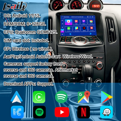 Interfaz multimedia HDMI 8G Android con CarPlay, YouTube, Google Play, NetFlix para Nissan Patrol 370Z Quest, Android 13