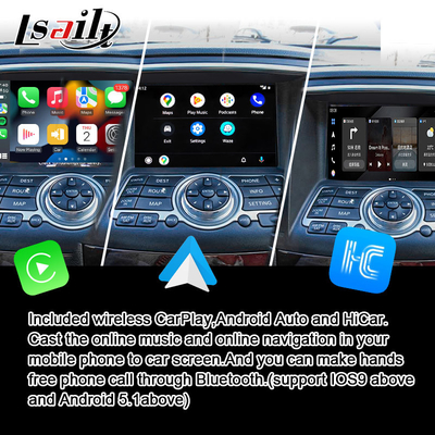 Interfaz multimedia de Nissan para 370GT, Skyline, Infiniti G37, Q40, Q60 Apoyo a YouTube, CarPlay, pantalla de reposacabezas
