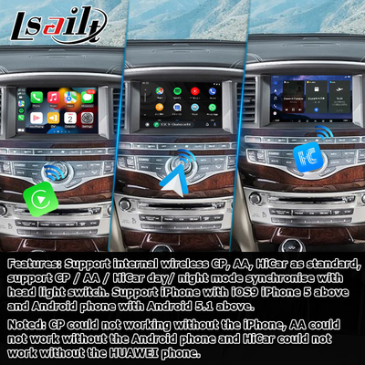 Interfaz Android 13 Carplay Caja Yandex Navi Para el sistema Infiniti QX60 / JX35 Qualcomm 8+128