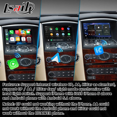 Infiniti QX50 / EX EX35 EX37 Coche android 13 Cuadro de interfaz del sistema con carplay Android auto Display Lsailt