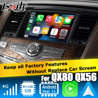 Infiniti QX80 / QX56 Android Auto Carplay Interfaz basada en Qualcomm 8+128