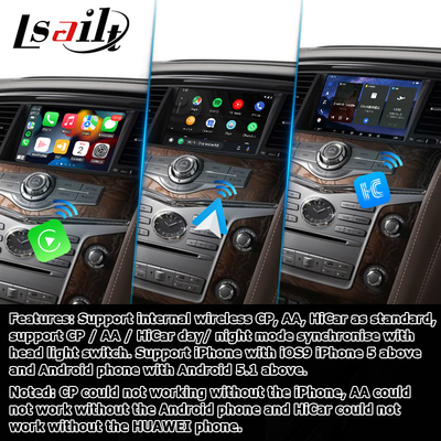 Infiniti QX80 / QX56 Android Auto Carplay Interfaz basada en Qualcomm 8+128