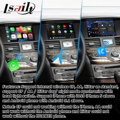 Android 13 8+128 Interfaz de vídeo de Carplay Para Infiniti Q70 / M35 M37 Apoyo a Fuga Youtube