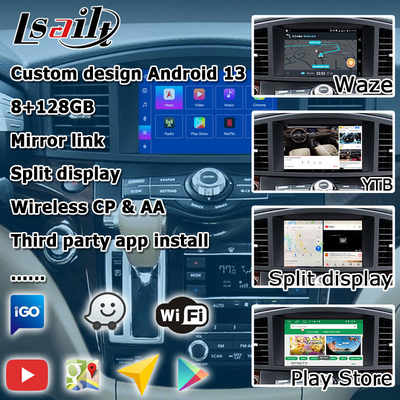 Interfaz de juego de automóviles inalámbrico de sistema Android 13 para Nissan Quest RE52 Elgrand E52 2011-2020