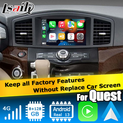 Interfaz de juego de automóviles inalámbrico de sistema Android 13 para Nissan Quest RE52 Elgrand E52 2011-2020