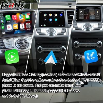 Lsailt 8G Interfaz multimedia CarPlay/Android para Nissan Murano, Quest, Patrol Infiniti QX con NetFlix, Google Map y otras aplicaciones