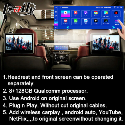 Interfaz multimedia de Nissan 8G Android 13 Interfaz de información y entretenimiento para Pathfinder R52 2013-2020 Armada Patrol con CarPlay