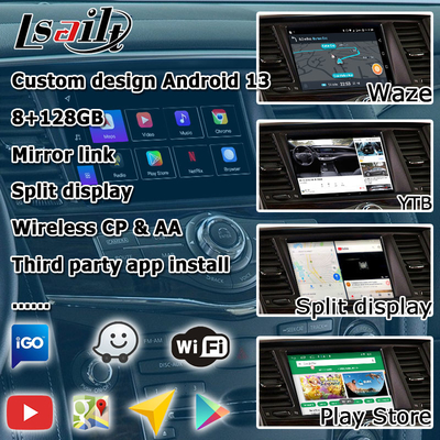 Nissan Patrol Armada Y62 Android 13 Qualcomm 8+128GB Carplay caja de interfaz de video automática para Android