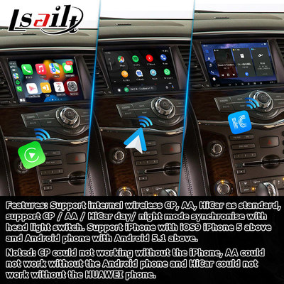 Nissan Patrol Armada Y62 Android 13 Qualcomm 8+128GB Carplay caja de interfaz de video automática para Android