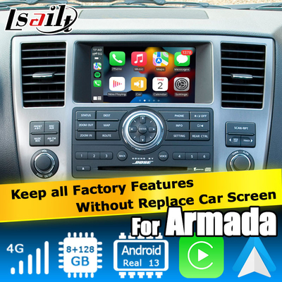 Nissan Armada TA60 estilo de fábrica Android interfaz de video multimedia, soporte inalámbrico Carplay Android Auto