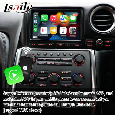 Interfaz CarPlay inalámbrica/Módulo de infoentretenimiento Android para GT-R GTR R35 2008-2010 Modelo JDM Incluido NetFlix, YouTbe
