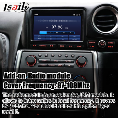 Interfaz CarPlay inalámbrica/Módulo de infoentretenimiento Android para GT-R GTR R35 2008-2010 Modelo JDM Incluido NetFlix, YouTbe