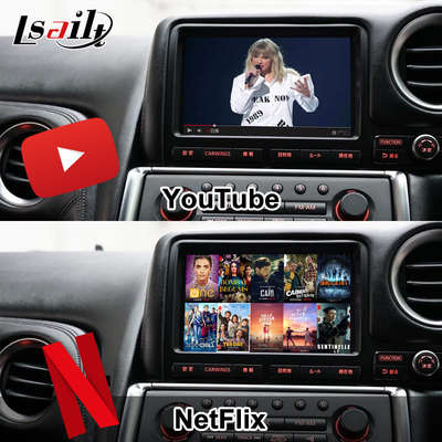 Interfaz CarPlay inalámbrica/Módulo de infoentretenimiento Android para GT-R GTR R35 2008-2010 Modelo JDM Incluido NetFlix, YouTbe