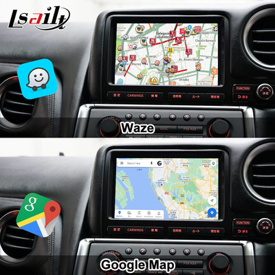 Lsailt Interfaz multimedia Android para GT-R GTR R35 2011-2016 Interfaz de Carplay inalámbrica Incluye YouTube, GPS,8+128 GB