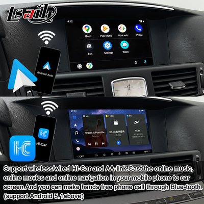 Interfaz multimedia 8G Qualcomm Android para Infiniti Q70 M45 M25 2010- CarPlay Box inalámbrico, Android Auto, NetFlix