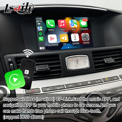 Interfaz multimedia 8G Qualcomm Android para Infiniti Q70 M45 M25 2010- CarPlay Box inalámbrico, Android Auto, NetFlix