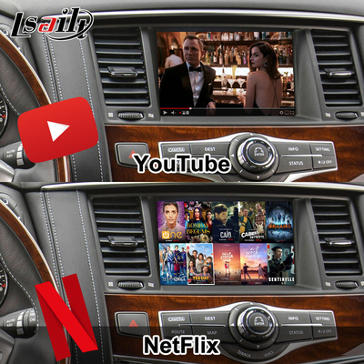 Modulo de infoentretenimiento Android 8G para Infiniti QX80 QX56 Nissan Patrol 20100-2021 Interfaz inalámbrica de CarPlay, YouTube