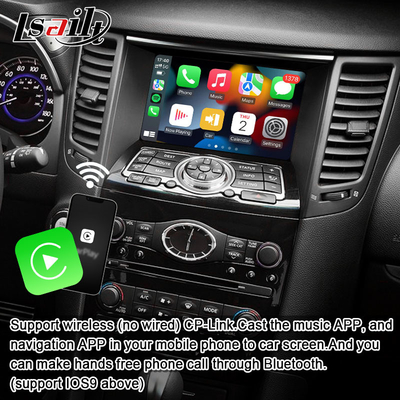 Lsailt 8G Interfaz multimedia Android para Infiniti QX70 FX35 FX37 2008-2017 CarPlay inalámbrico integrado, Android Auto