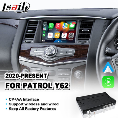 Interfaz multimedia automática de Carplay Android para el Nissan Patrol Y62 2020-2023
