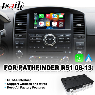 Interfaz de Carplay de integración automática con Android inalámbrico para Nissan Pathfinder R51 Navara D40 2008-2013