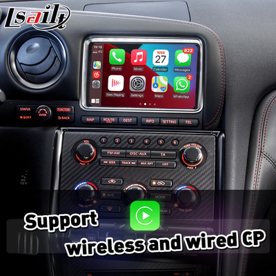 Lsailt Android Auto CP AA OEM Integración Interfaz de vídeo Carplay para Nissan GTR GT-R R35 2011-2016
