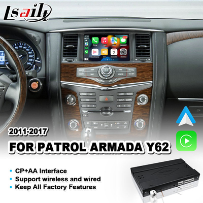 Interfaz automática de Carplay Android inalámbrica para Nissan Patrol Y62 2011-2017