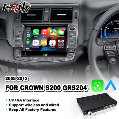 Lsailt Wireless Android Auto CP AA Interfaz de reproducción de vídeo para Toyota Crown S200 GWS204 2008-2012