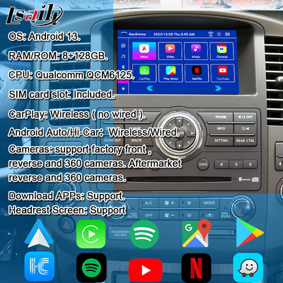 Lsailt OEM Integración de Android Interfaz de vídeo multimedia para Pathfinder R51 Nissan Navara D40 CarPlay y Android Auto Retrofit