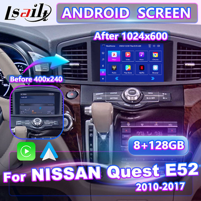 Lsailt 8 pulgadas Android Multimedia Interfaz de pantalla de Carplay para 2011-2017 Nissan Quest E52