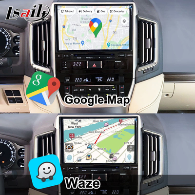Interfaz CarPlay inalámbrica para Toyota Land Cruiser 200 GX-R,VX-R 2018-2021 Unidad central de Fujitsu con Android Auto, Sistema Linux