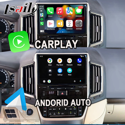 Interfaz CarPlay inalámbrica para Toyota Land Cruiser 200 GX-R,VX-R 2018-2021 Unidad central de Fujitsu con Android Auto, Sistema Linux