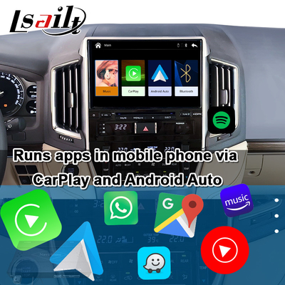 Interfaz CarPlay inalámbrica para Toyota Land Cruiser 200 GX-R,VX-R 2018-2021 Unidad central de Fujitsu con Android Auto, Sistema Linux