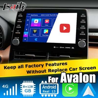 El interfaz video del interfaz video carplay auto de Android de 8 pulgadas para el avalon de toyota toca el presente 3 2018
