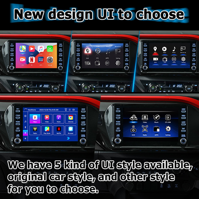 Toyota Hilux Android 13 interfaz de vídeo multimedia carplay inalámbrico y Android auto touch 3