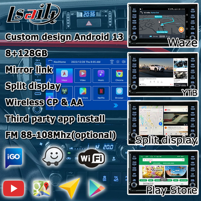 Toyota Hilux Android 13 interfaz de vídeo multimedia carplay inalámbrico y Android auto touch 3