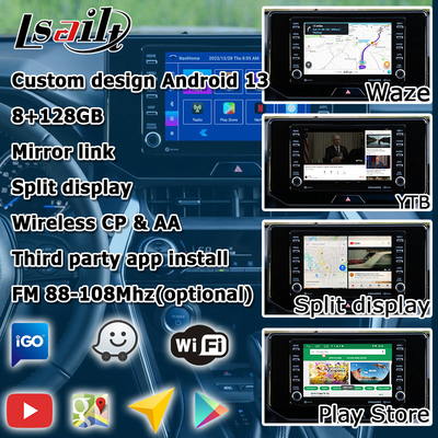 Toyota Harrier Venza Android 13 interfaz de vídeo multimedia 2019-presente carplay inalámbrico y Android auto