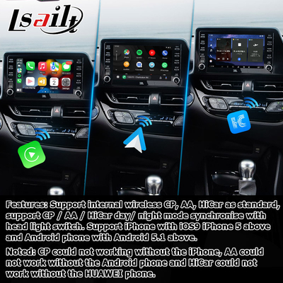 Toyota C-HR CHR Android 13 interfaz multimedia con juego automático de Android inalámbrico