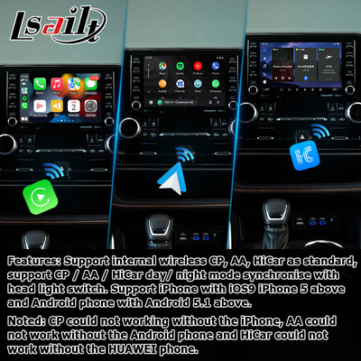 Interfaz de vídeo de coche carplay inalámbrico Android auto Android 13 TOYOTA Highlander